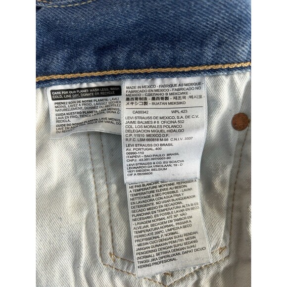 Levi's 501 CT Customized Tapered Original Jeans Blue Denim Cotton 32x32 (32x31) - Picture 13 of 13